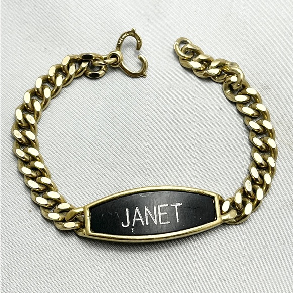 Vintage Speidel Janet Gold Chain Bracelet - Picture 2 of 4